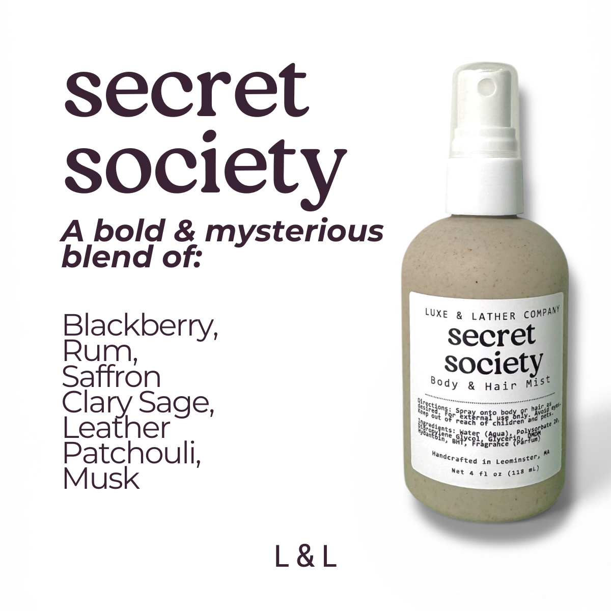 Luxe Body & Hair Mist, Moisturizing, Scent Variety