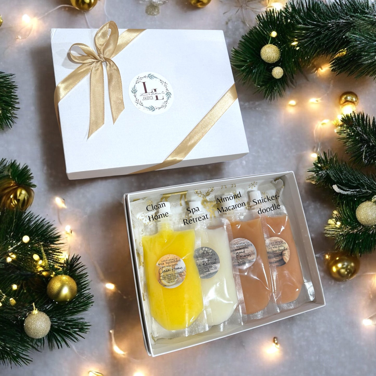 Winter Wax Squishies, SAMPLER BOXES Squeeze Wax, Highly Fragrant Soy Wax Melts