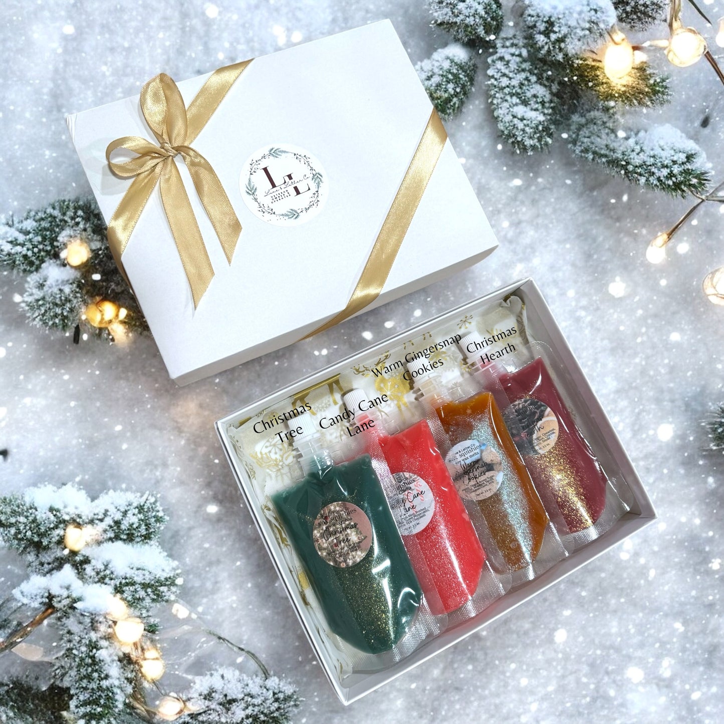 Winter Wax Squishies, SAMPLER BOXES Squeeze Wax, Highly Fragrant Soy Wax Melts