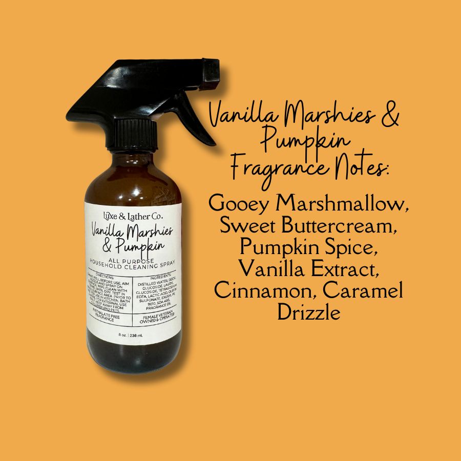 SALE! Vanilla Pumpkin Marshmallow Surface Spray, All Purpose Cleaner, Scent Variety, Phthalate Free Fragrance