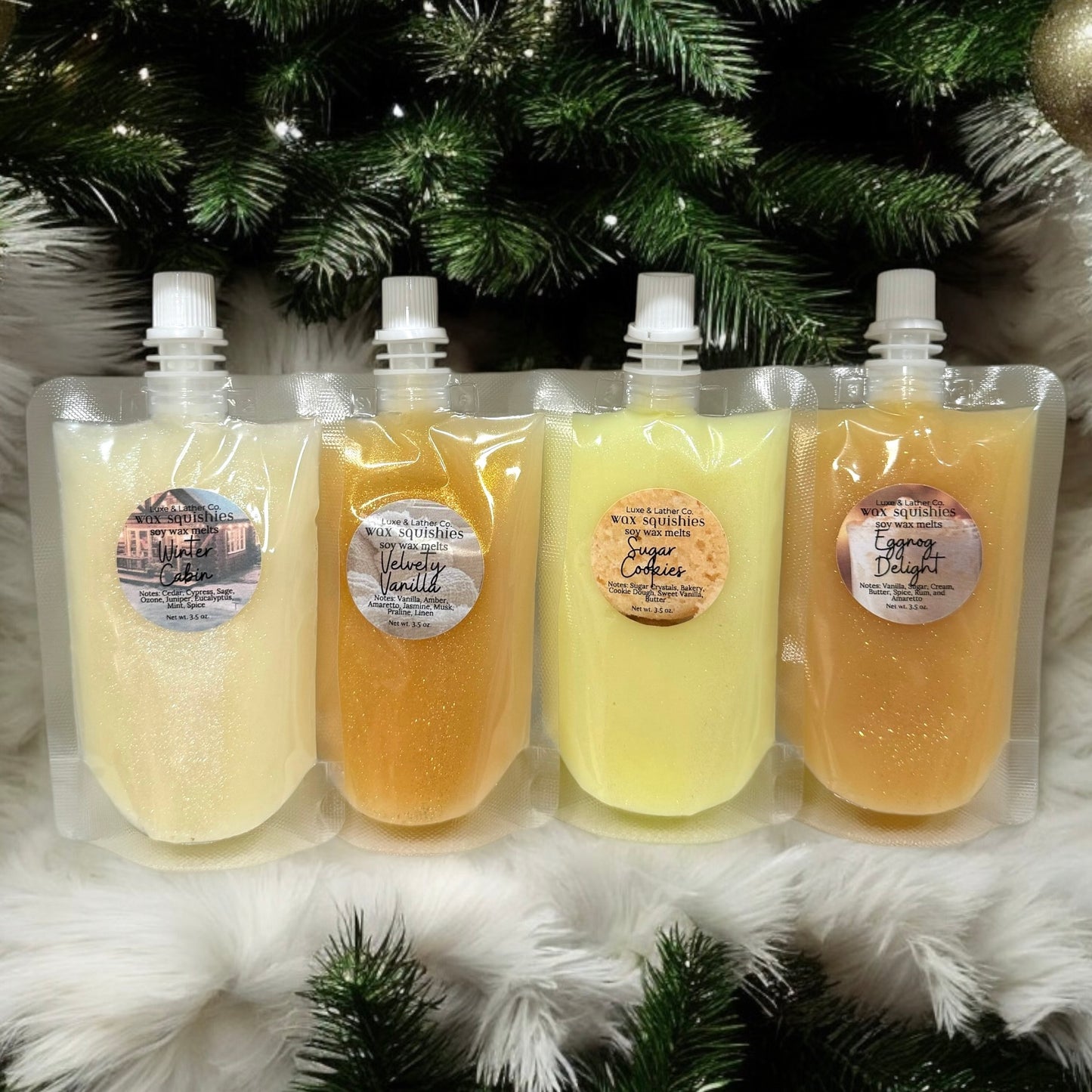 Winter Wax Squishies, SAMPLER BOXES Squeeze Wax, Highly Fragrant Soy Wax Melts
