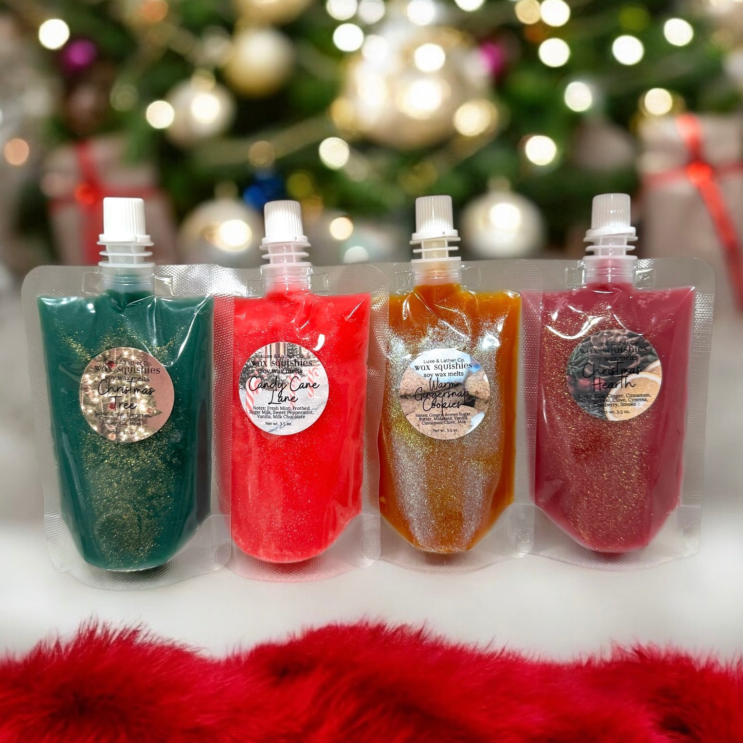 Winter Wax Squishies, SAMPLER BOXES Squeeze Wax, Highly Fragrant Soy Wax Melts