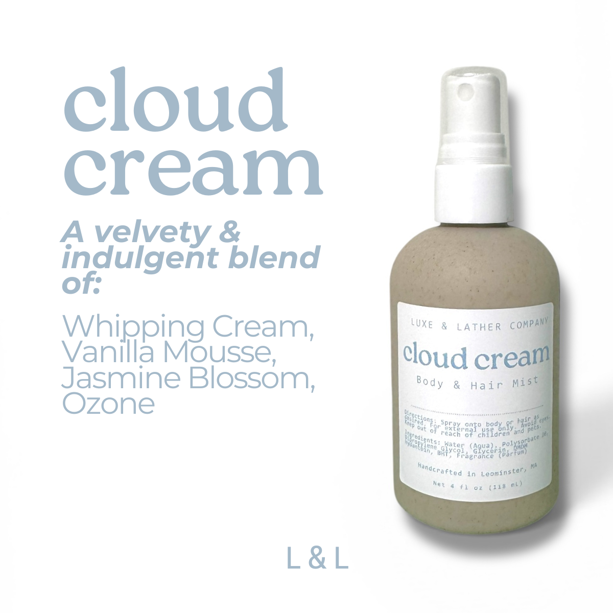 Luxe Body & Hair Mist, Moisturizing, Scent Variety