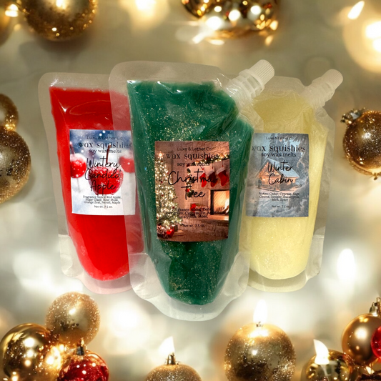 Holiday Wax Squishies, Squeeze Wax, Highly Fragrant Soy Wax Melts