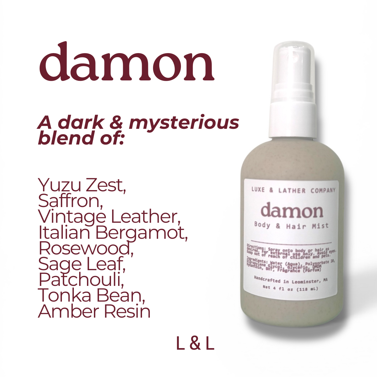 Luxe Body & Hair Mist, Moisturizing, Scent Variety