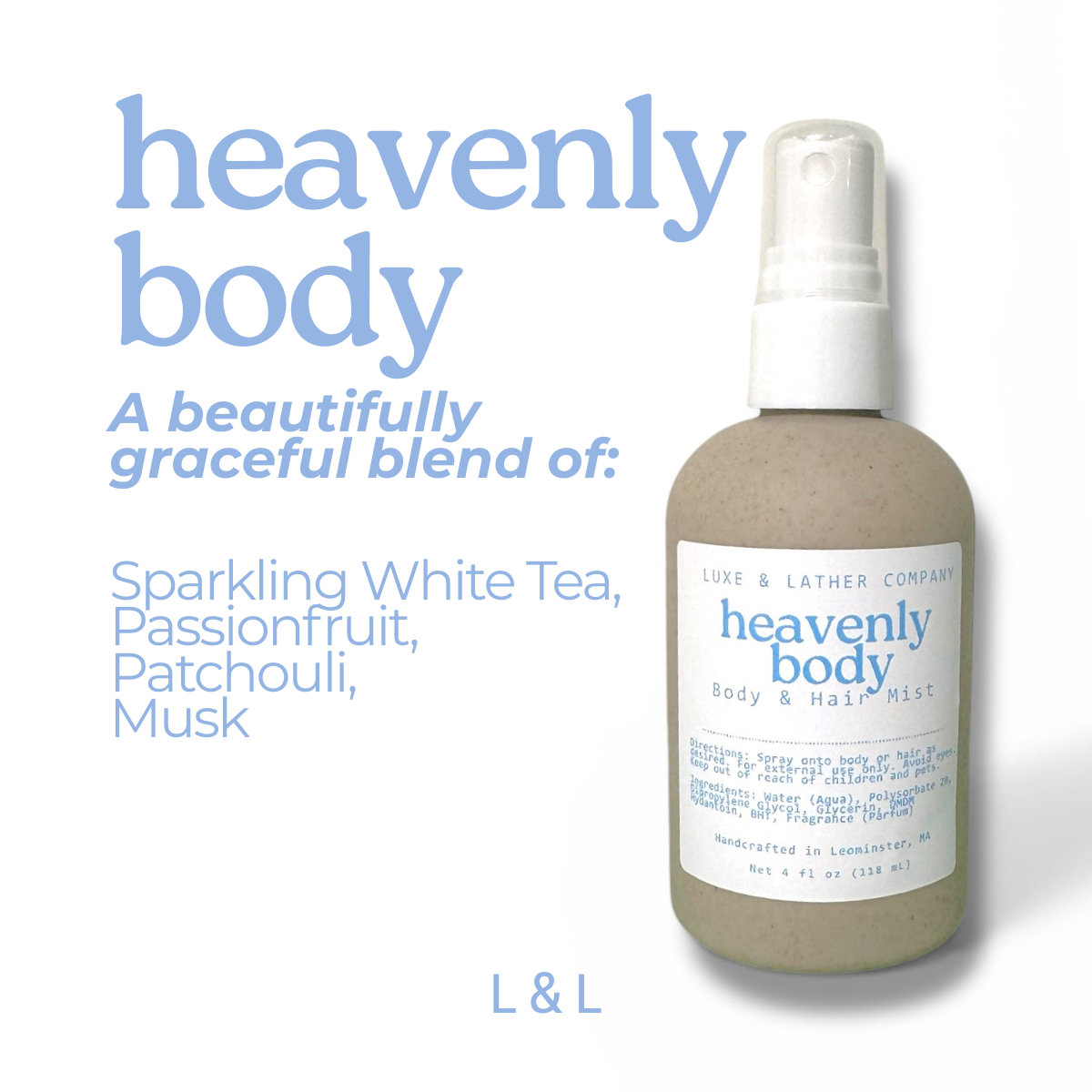 Luxe Body & Hair Mist, Moisturizing, Scent Variety