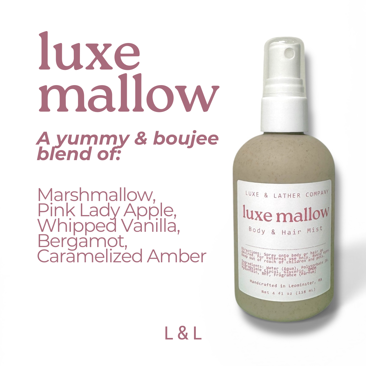 Luxe Body & Hair Mist, Moisturizing, Scent Variety