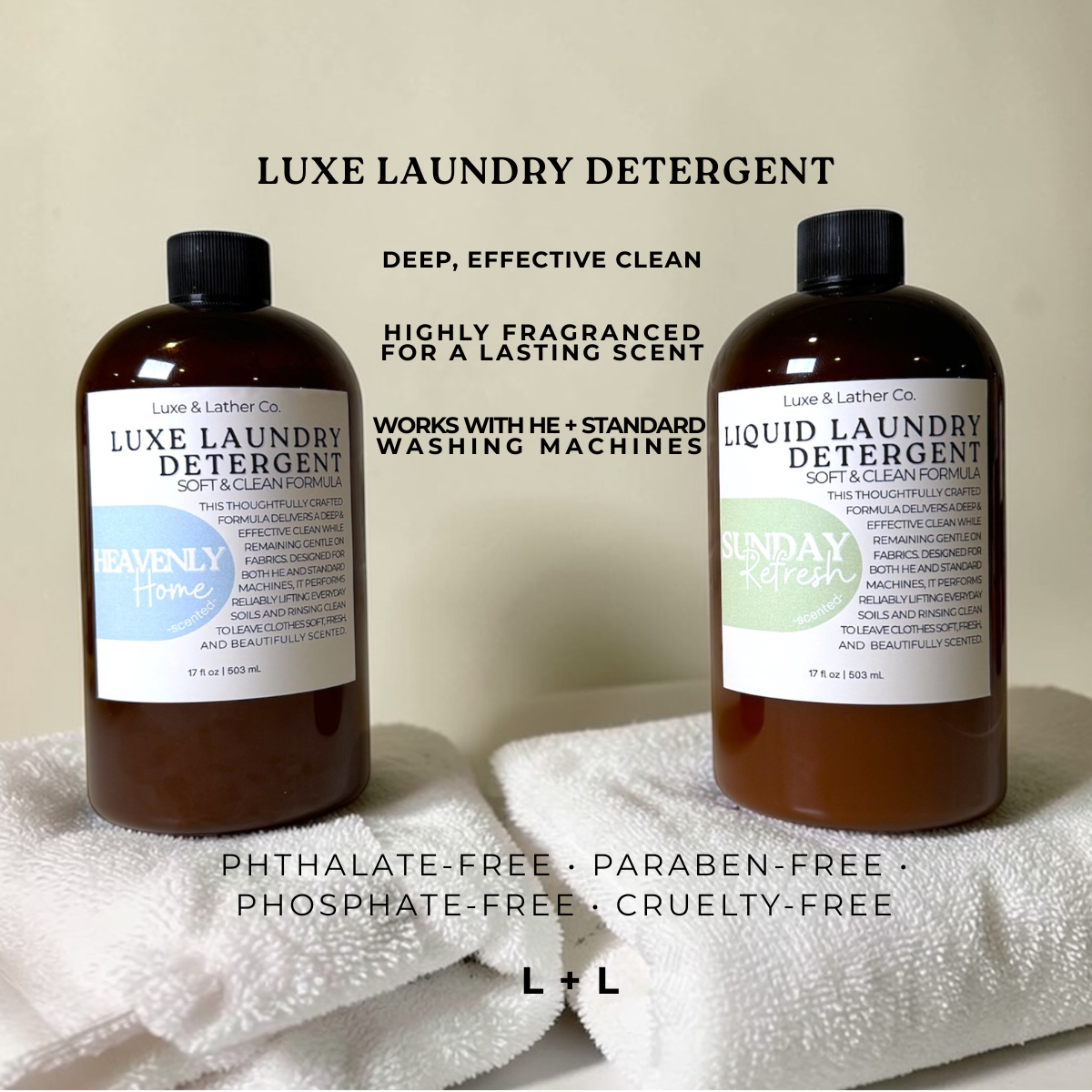Luxe Laundry Detergent, Highly Fragrant Laundry Wash 17 oz.
