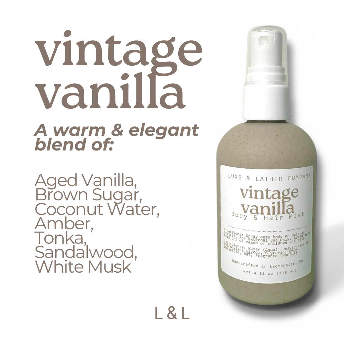 Luxe Body & Hair Mist, Moisturizing, Scent Variety