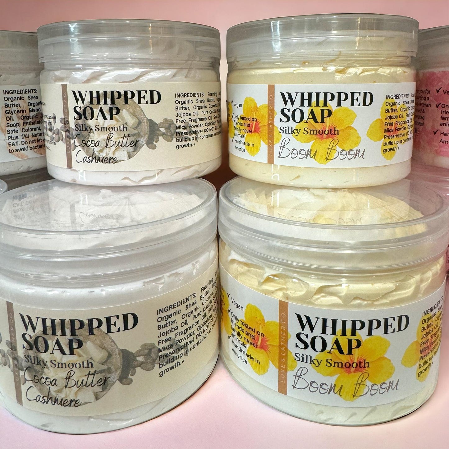 Whipped Soap, LARGE Jar, Velvety Creamy Soap & Shave Scent Variety