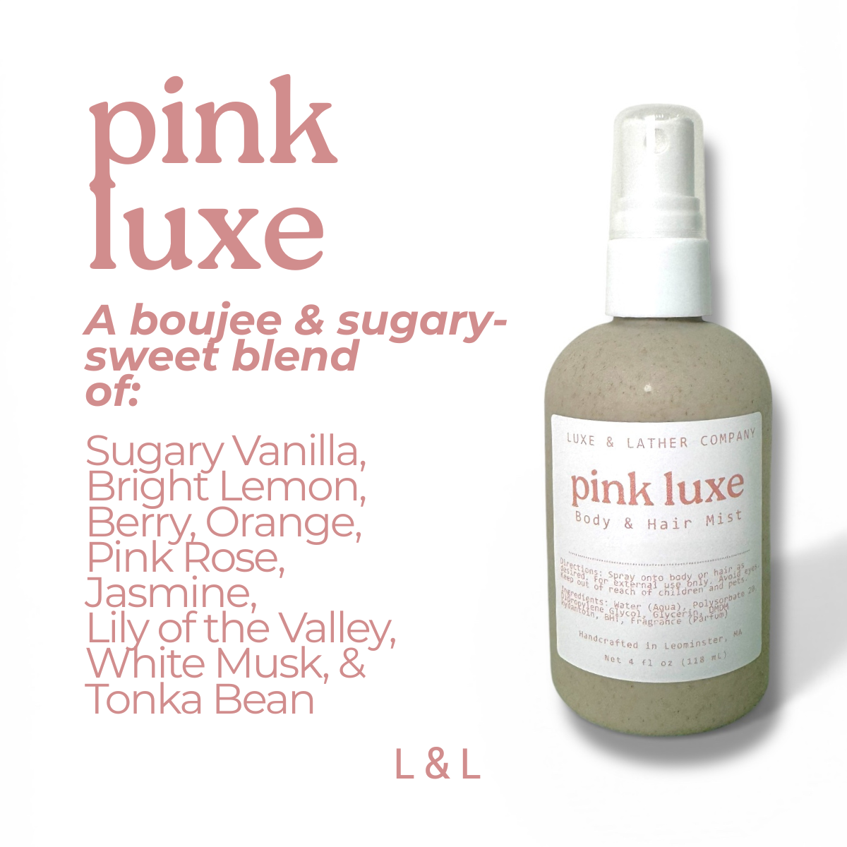 Luxe Body & Hair Mist, Moisturizing, Scent Variety
