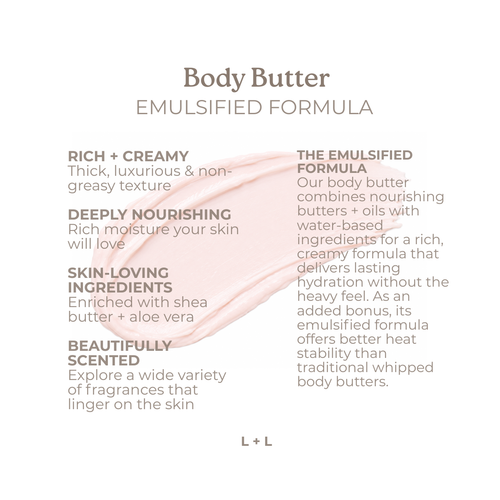 Body Butter, Emulsified Formula, Non-Greasy, Ultra Moisturizing