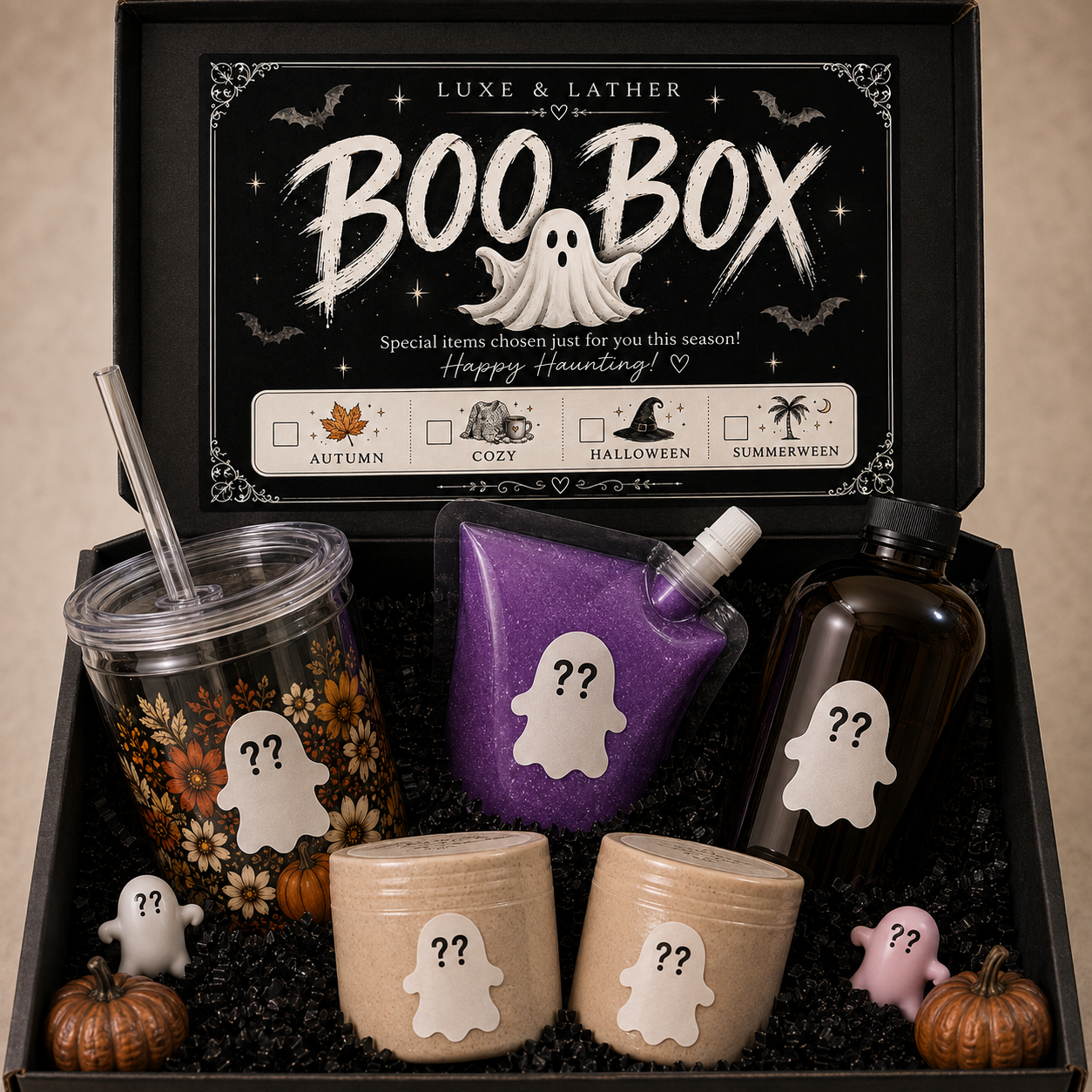 BOO BOX, Themed Goodies Box, 5 Full Sized Themed Goodies