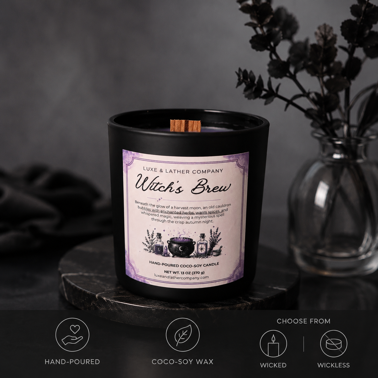 FALL CANDLES, XL Sized, 13 ounce, Woodwick Hand-Poured Coco-Soy Wax