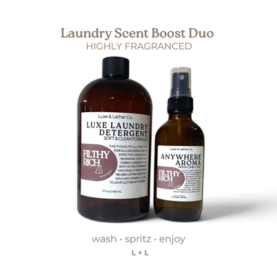 Laundry Scent Boost Duo, Luxe Laundry Detergent, 17oz. & Anywhere Aroma Linen Spray 4 oz.