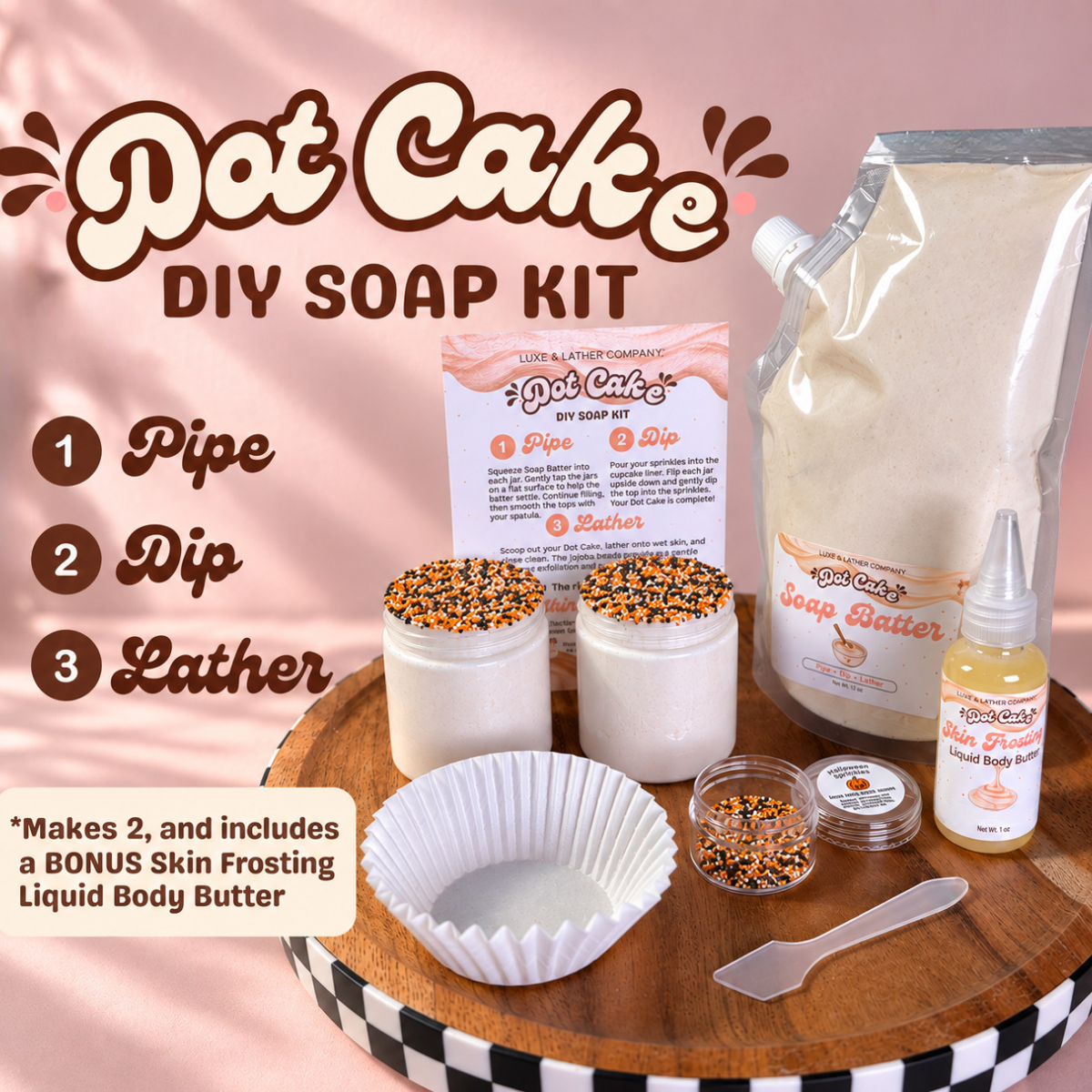 Dot Cake, DIY Soap Kit, Pick Your Scent + Sprinkle Theme