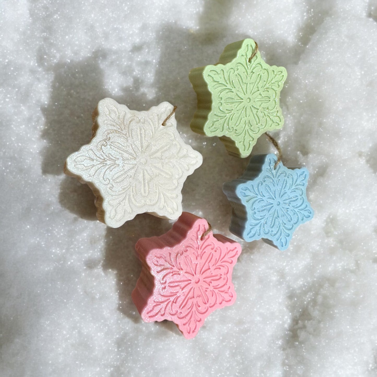 Snowflake Soap, Scent Variety, With or Without Loofah