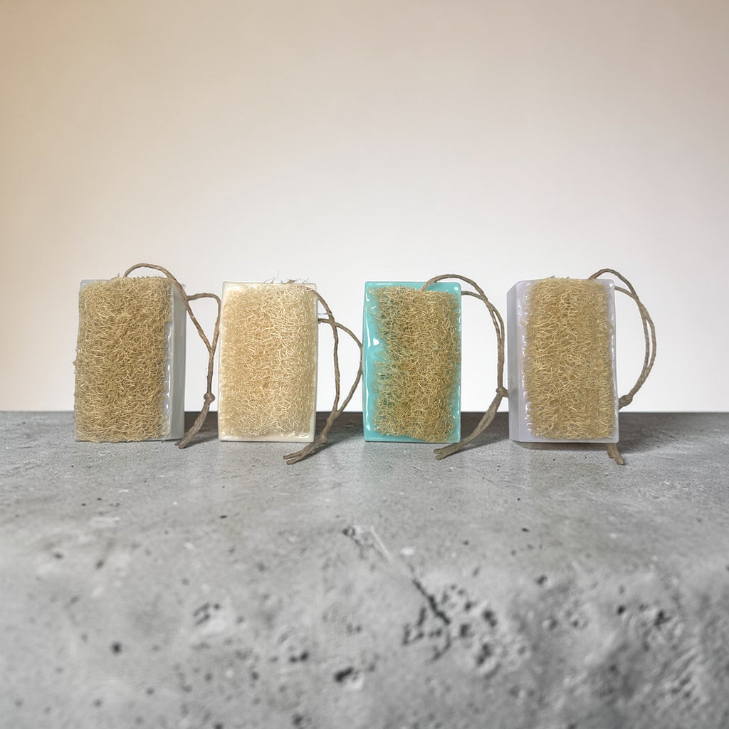 Natural Loofah Soap, Handmade Exfoliating Cleanse Bar