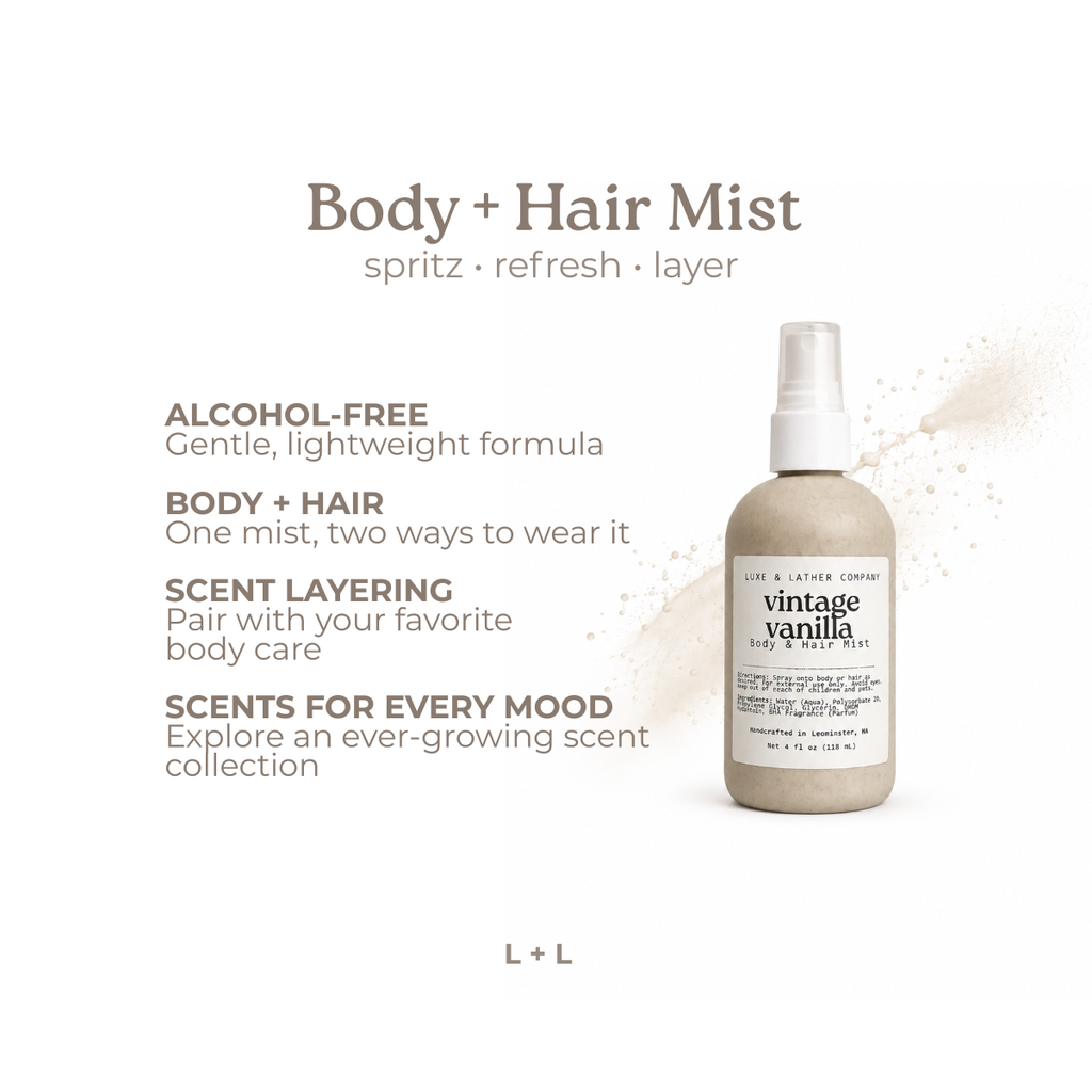 Luxe Body & Hair Mist, Moisturizing, Scent Variety