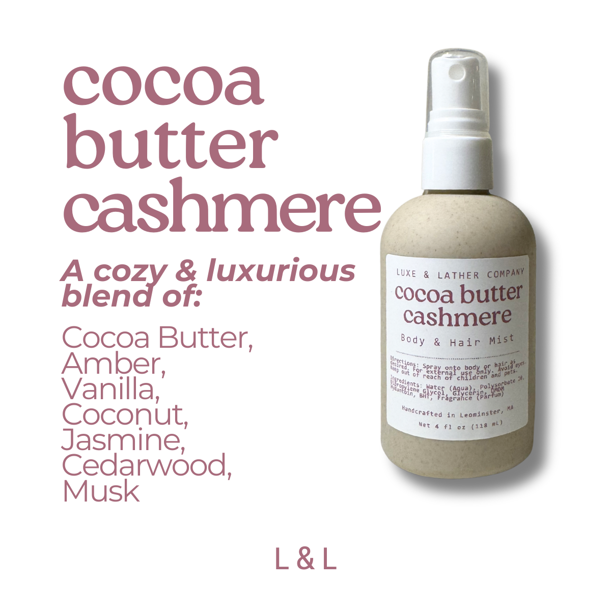 Luxe Body & Hair Mist, Moisturizing, Scent Variety
