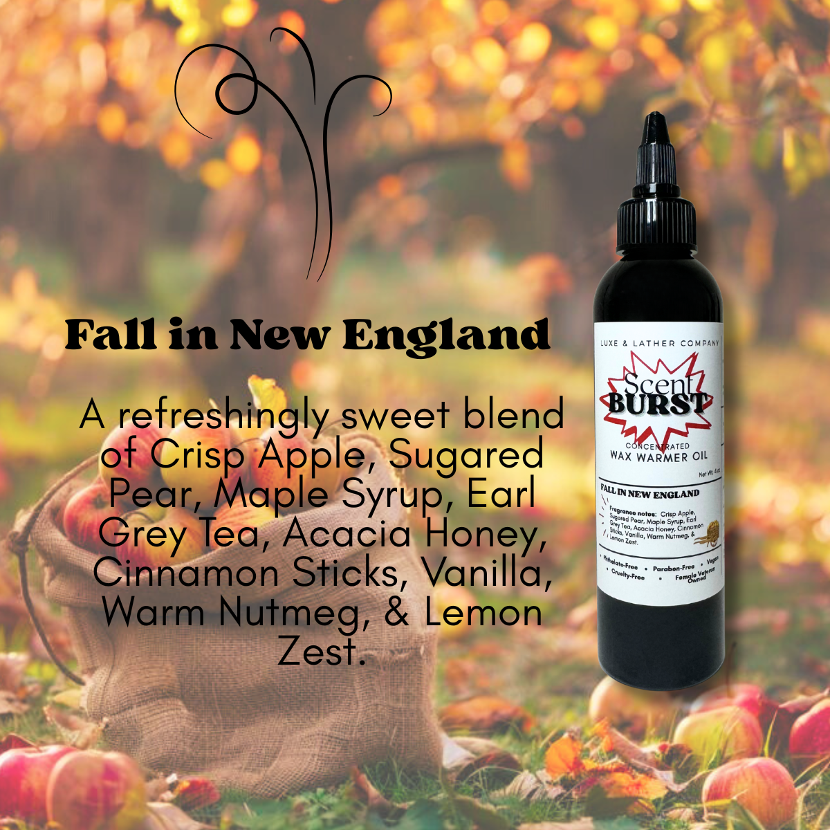 Scent Burst Wax Warmer Oils 4 oz Concentrated Formula