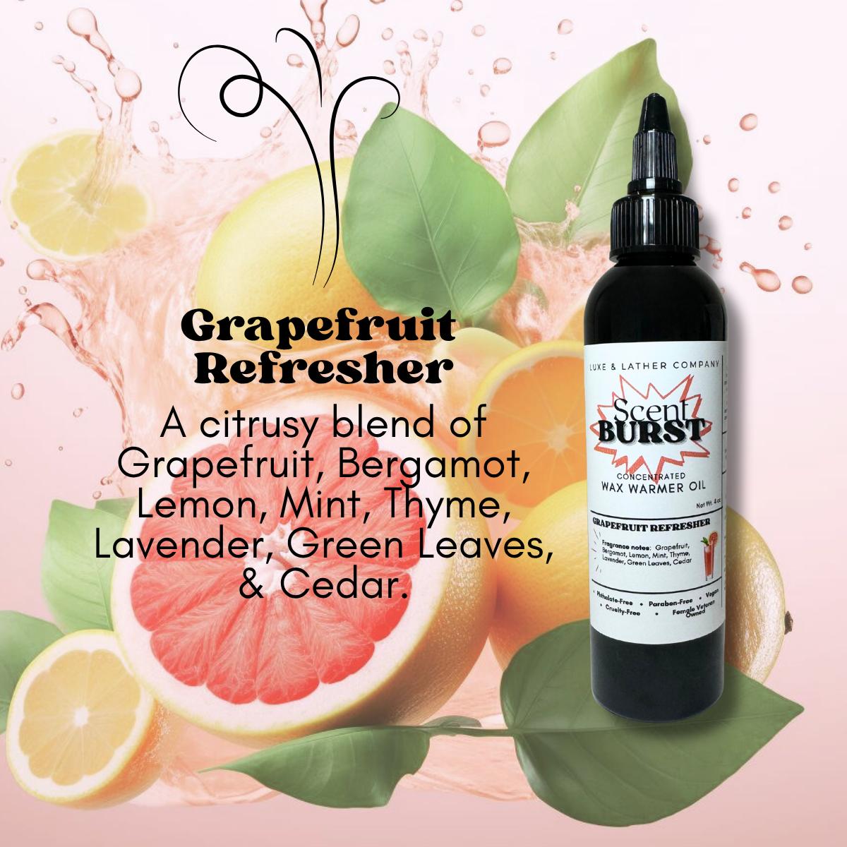 Scent Burst Wax Warmer Oils 4 oz Concentrated Formula